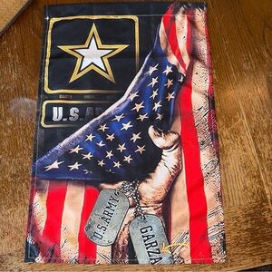 US Military Army Veteran Double Sided 12.5 x 18 in Garden Flag New Army